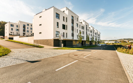 Pronájem moderního nadstandardního bytu 2kk 44m² v novostavbě, Záhoří, Kuřim vč. parkovacího místa
