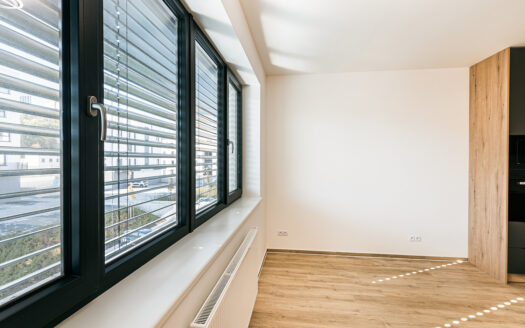 Pronájem moderního nadstandardního bytu 2kk 44m² v novostavbě, Záhoří, Kuřim vč. parkovacího místa